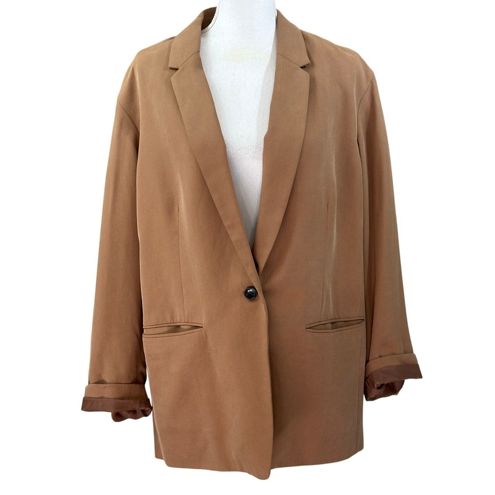 Everlane The Oversized Blazer Clay Brown Size 12 Quiet Luxury Menswear Inspired